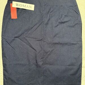 Elegant Navy Pencil Skirt